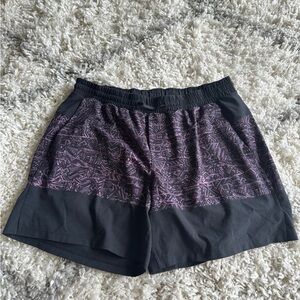 Lululemon Lane Lined Shorts In Ripple Geo Vintage Plum Black